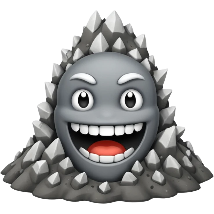 a pile of ash and dust with teeth emoji