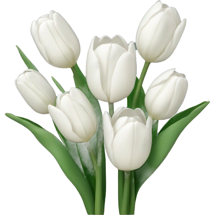 White tulips emoji