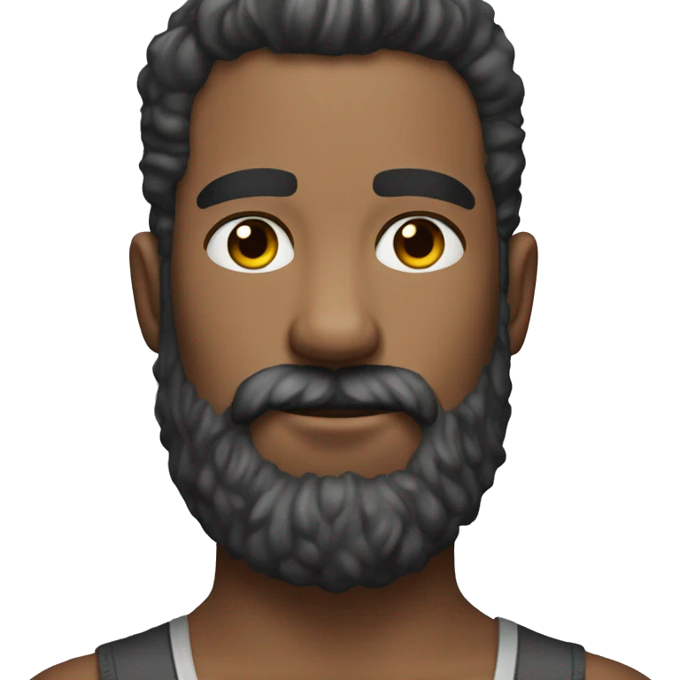 bearded hairy man in tank top emoji
