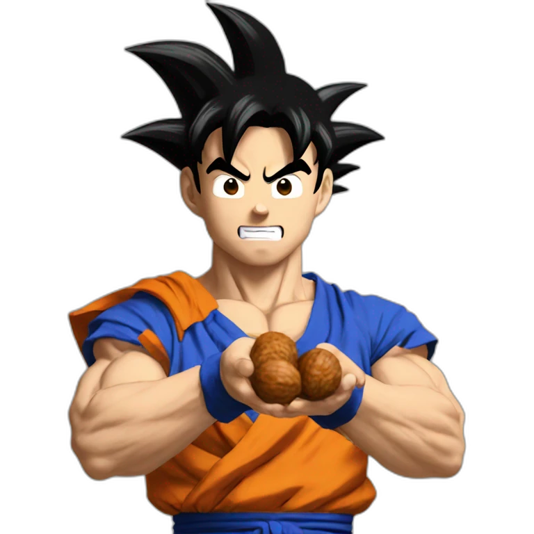 goku holding nuts emoji