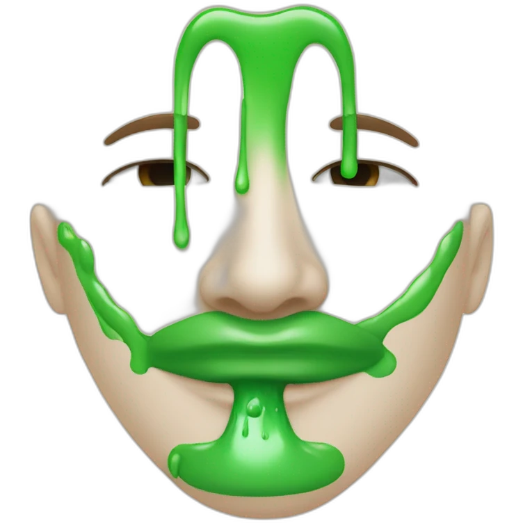 Just a Nose With Green Scent Going Into It emoji