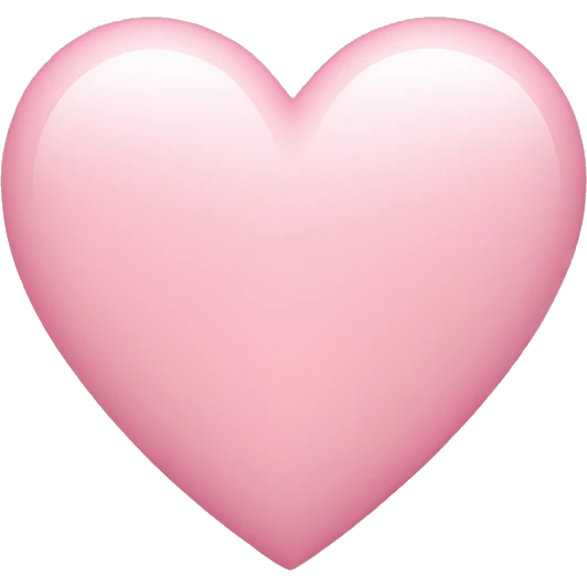 Light pink heart emoji