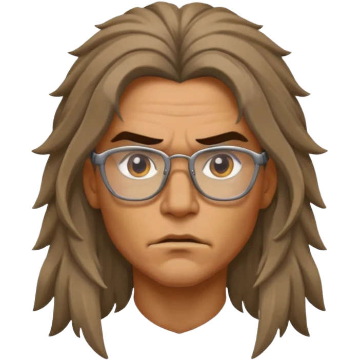Glasses-Wearing wild Warrior bust emoji