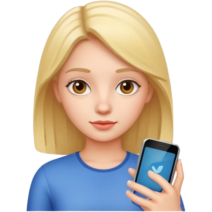 girl with cell phone  emoji