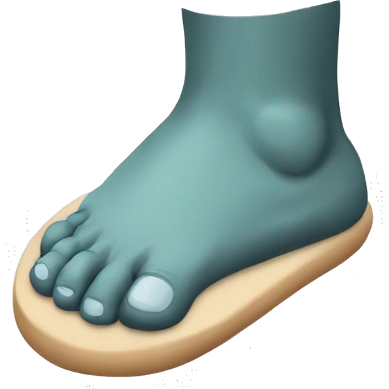 foot with swollen toe emoji