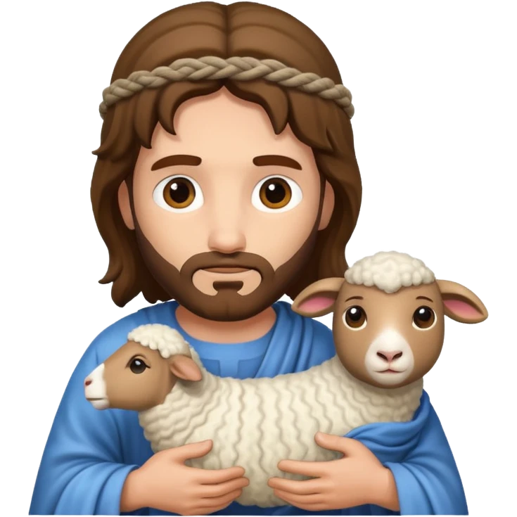 Jesus saving sheep emoji