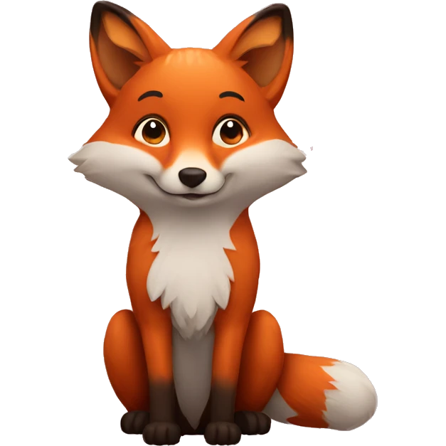 fox with hearts emoji