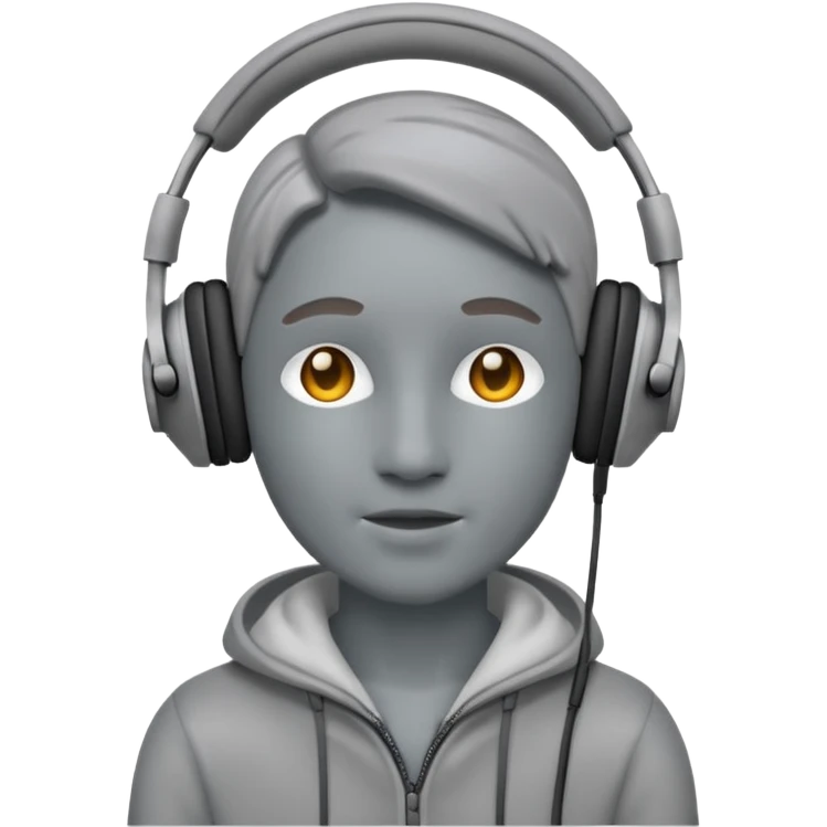 A 🗿 that using headphones emoji