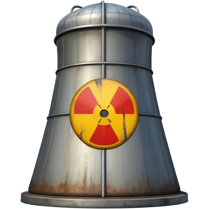realistic nuclear power  plant with 6 nuclear core emoji