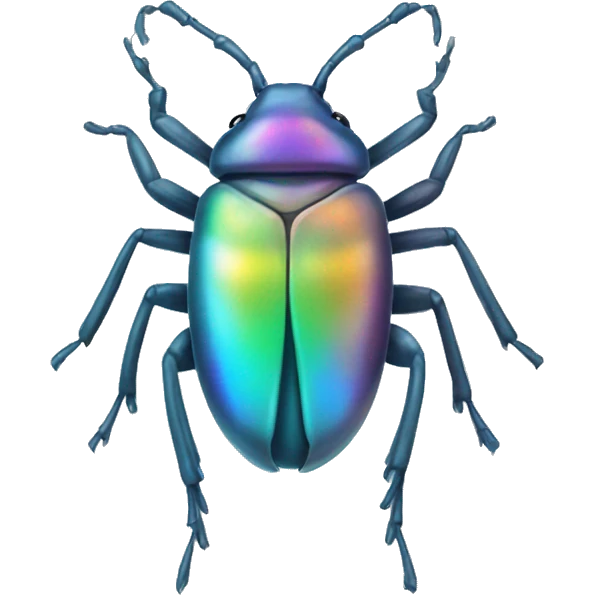holographic-colored bug emoji