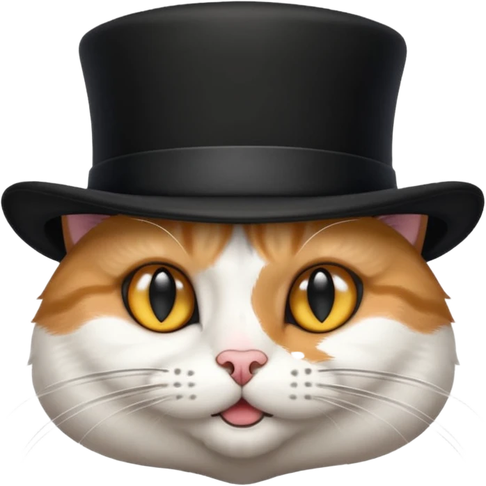 cat wearing a tophat emoji