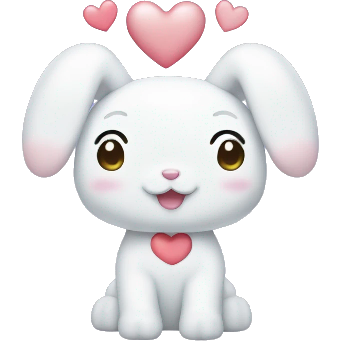 cinnamoroll with heart eyes emoji