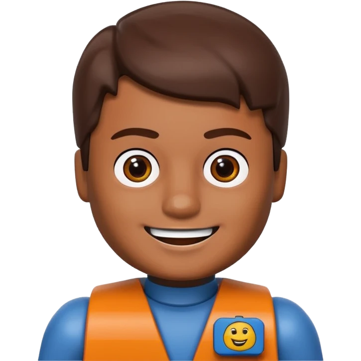 Brown boy, Lego head emoji