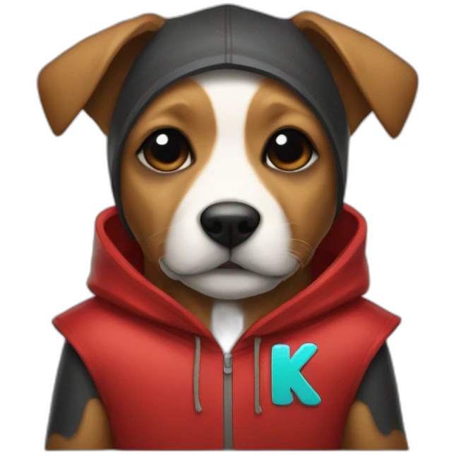puppy player with a red k9 hood emoji