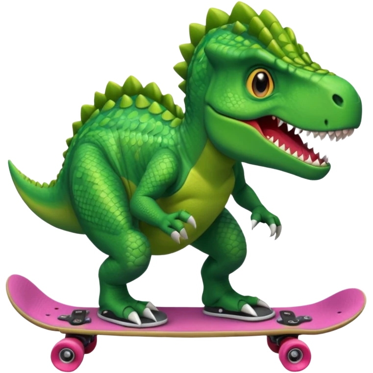 dinosaor with skateboard helmet emoji