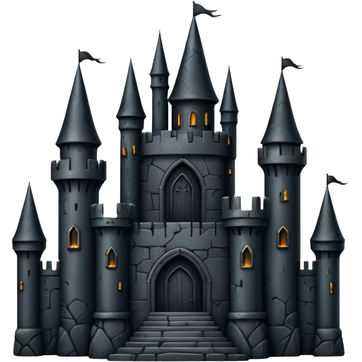 Gothic black evil castle emoji
