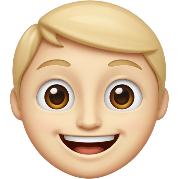 A smile but put the mouth above the eyes emoji