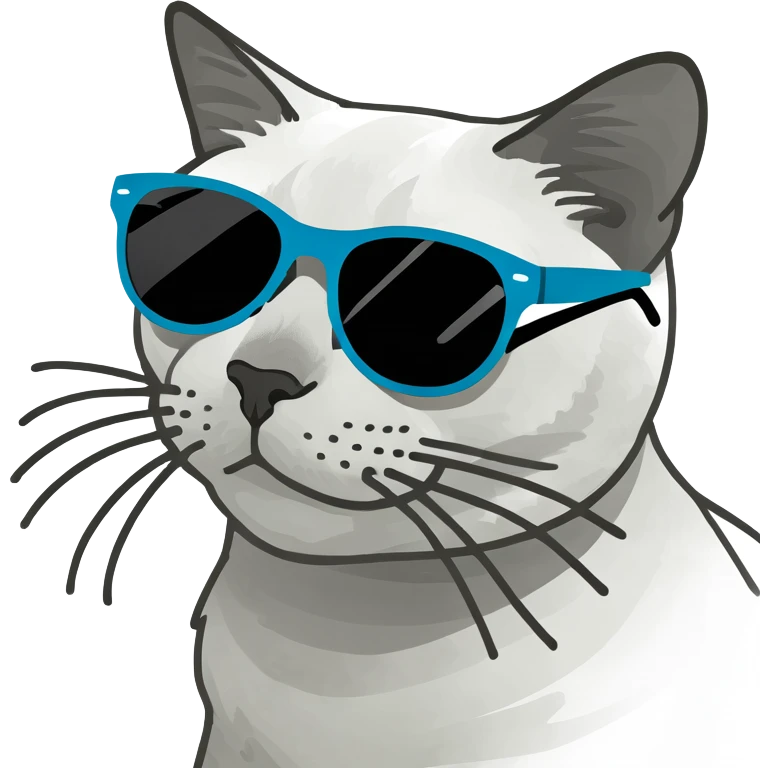 Cat with sunglasses emoji