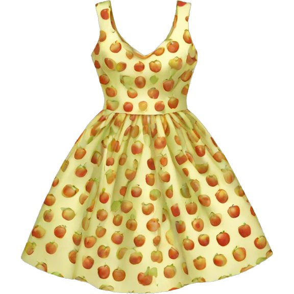 dress with apple pattern emoji