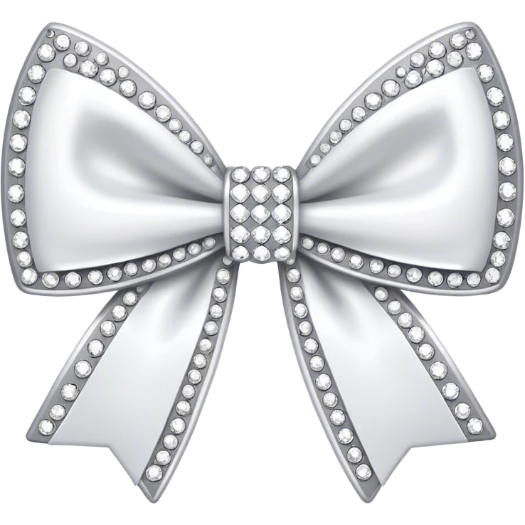 White rhinestone bow emoji