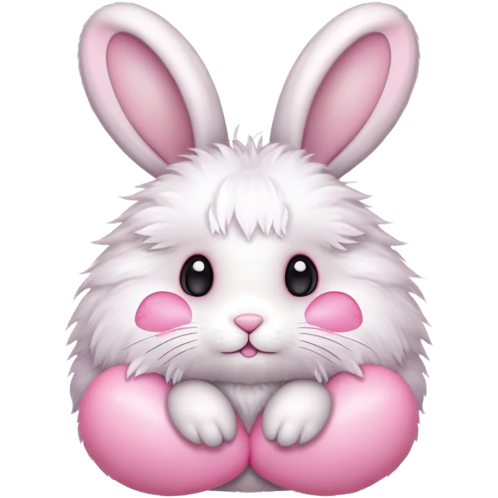 Bunny with pink hearts emoji