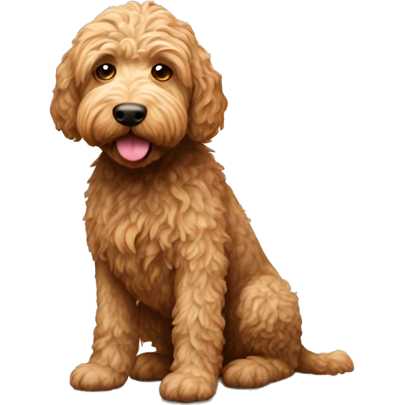 Labradoodle pooping emoji