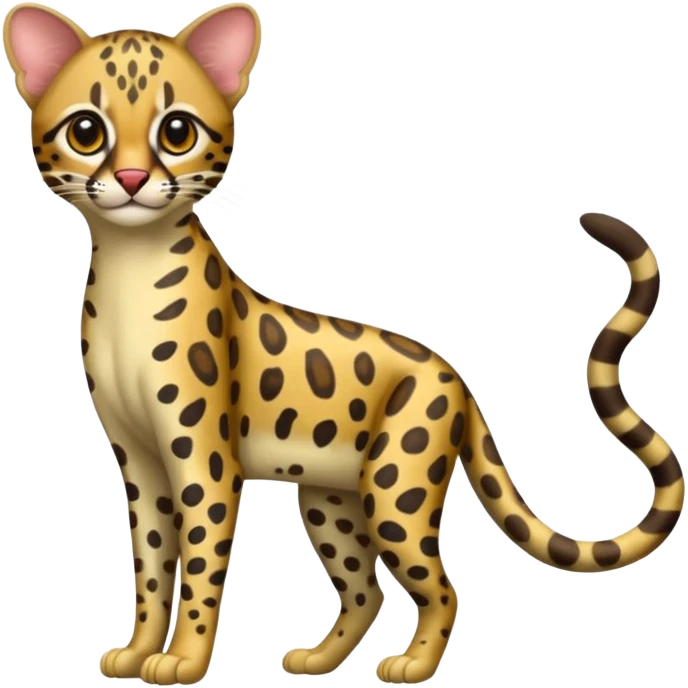 Margay (Leopardus wiedii), full body emoji