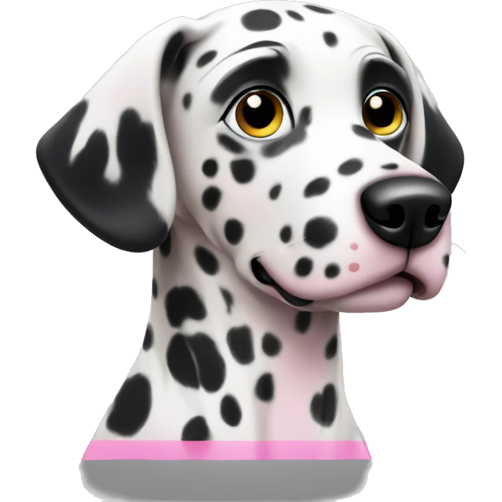 Dalmatian with pink spots emoji