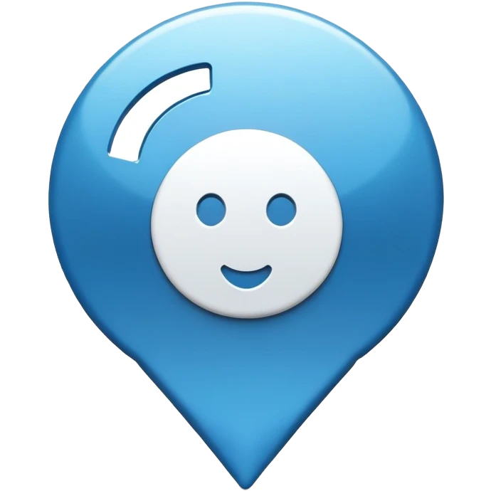 blue location pin emoji