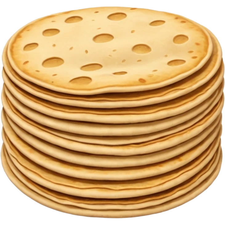 realistic stack of indian roti/chapati emoji