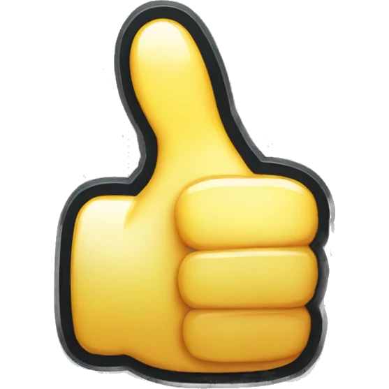 shiny thumbs up sticker emoji