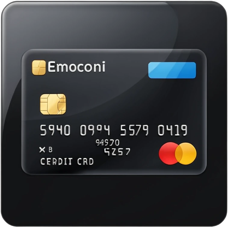 black credit card, no text, no numbers emoji