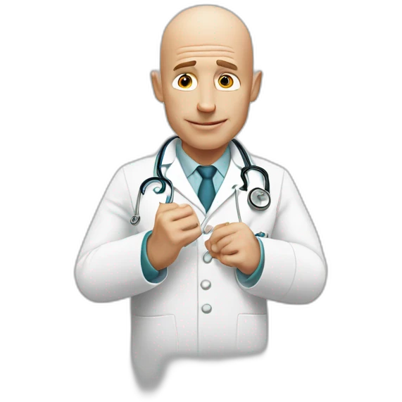 Johnny Sins actor dressed as a doctor, rubbing his hands emoji