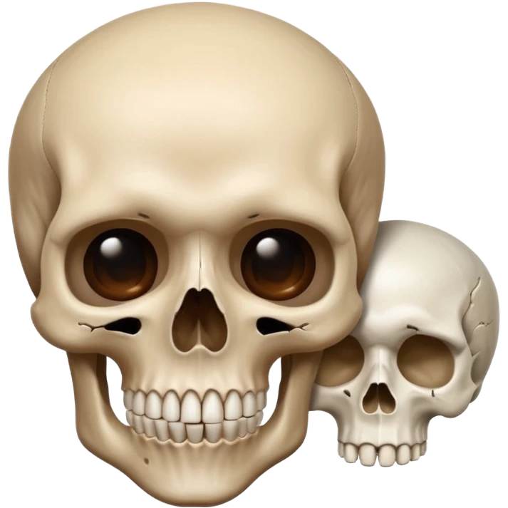 A skull and a shocked in one emoji