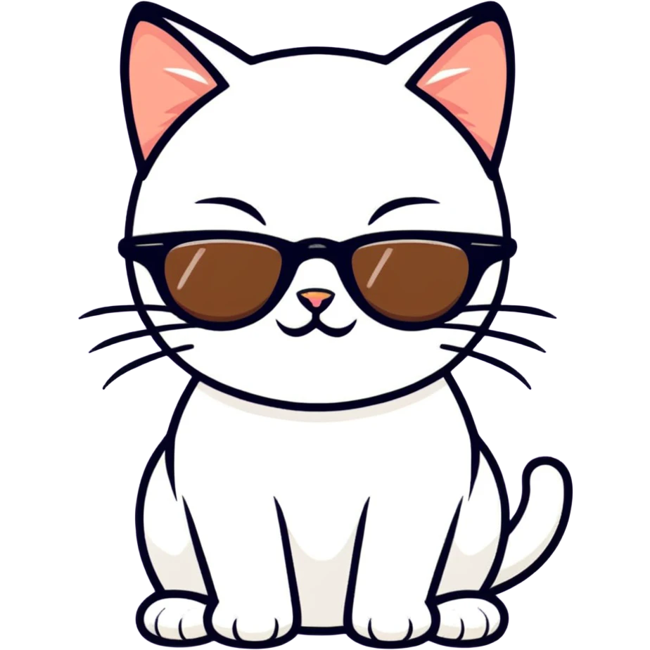 Cat with sunglasses emoji