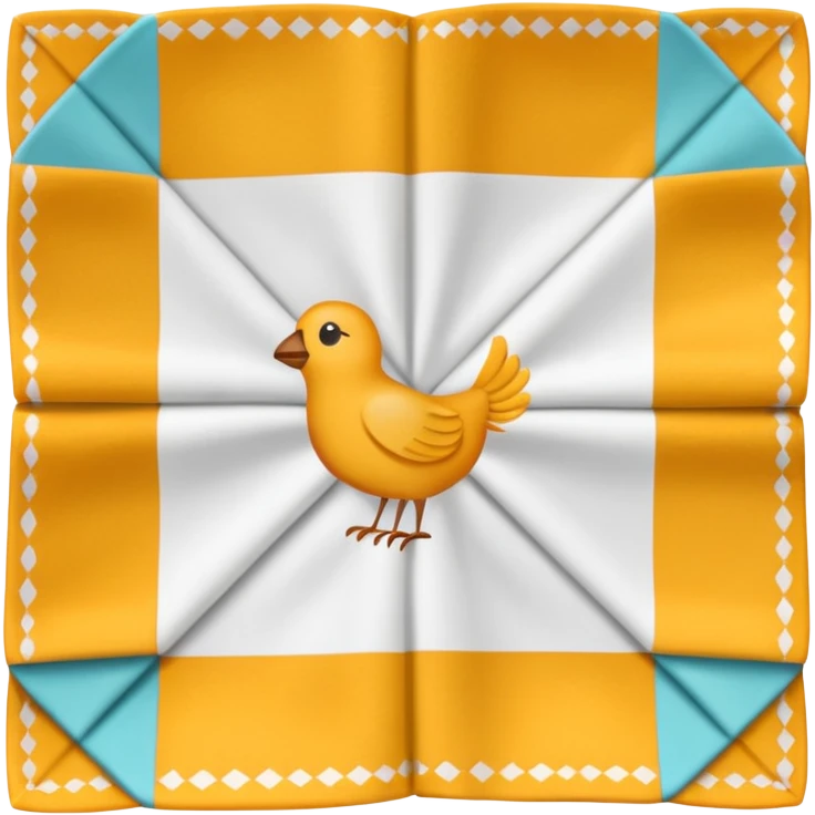 flapped patterned napkin emoji