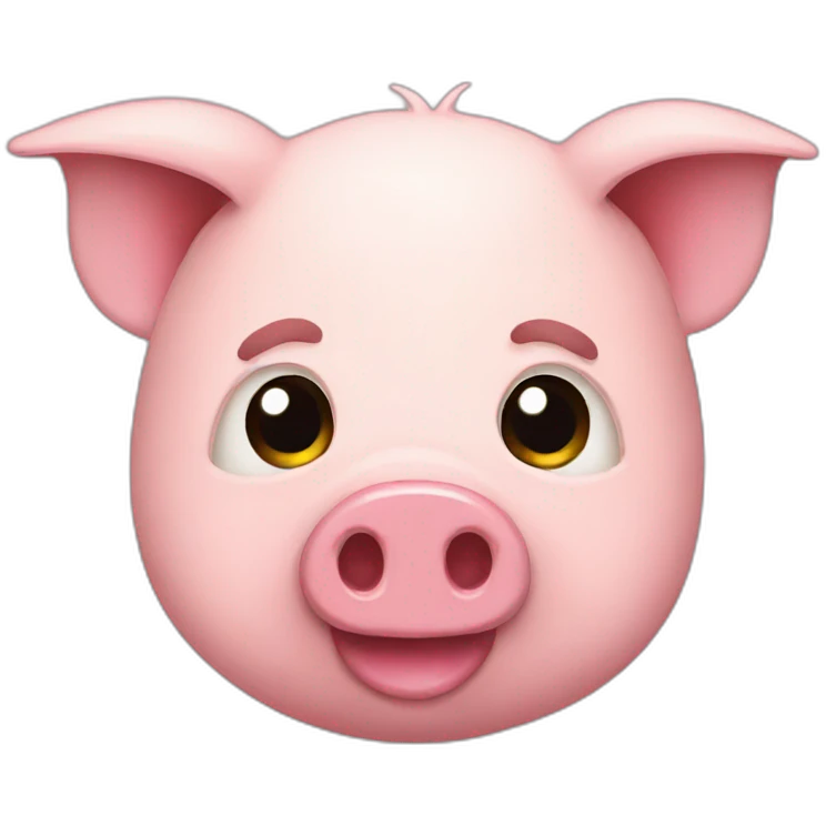 Funny pixel pig emoji