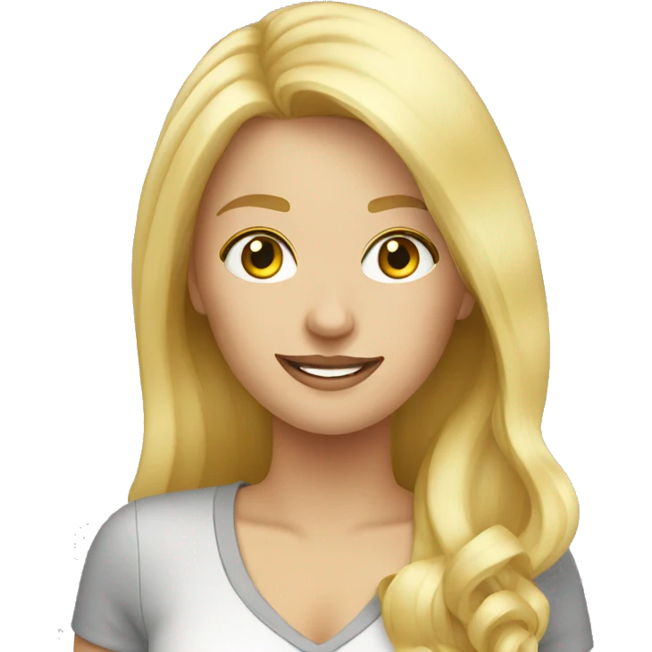 Blond woman taking a foto emoji