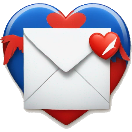 USPS heart with mail and eagle emoji