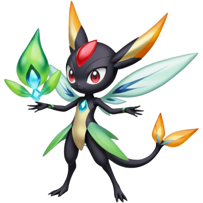 Darkrai-Meloetta-Celebi-Victini-Cresselia-Fakémon-fusion, full body emoji