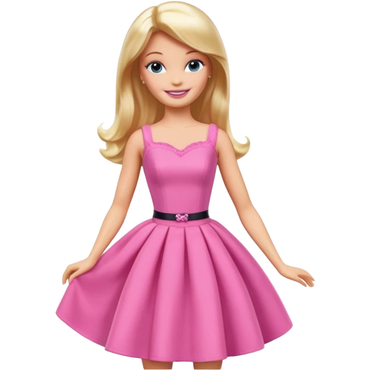 barbie wear pink dress emoji