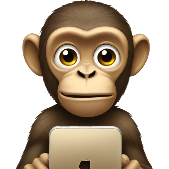 a monkey with phone in front of his eyes emoji