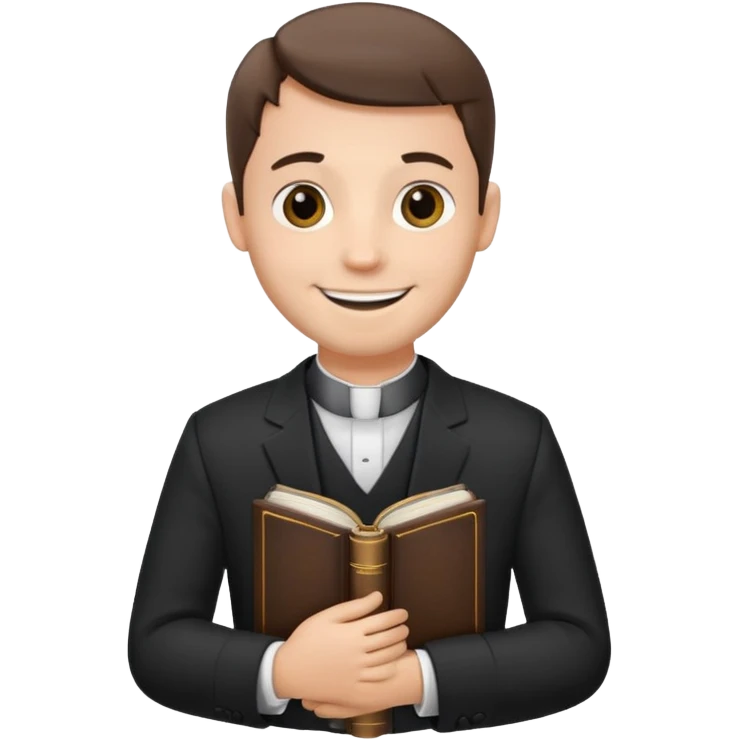 The priest presiding over the wedding emoji