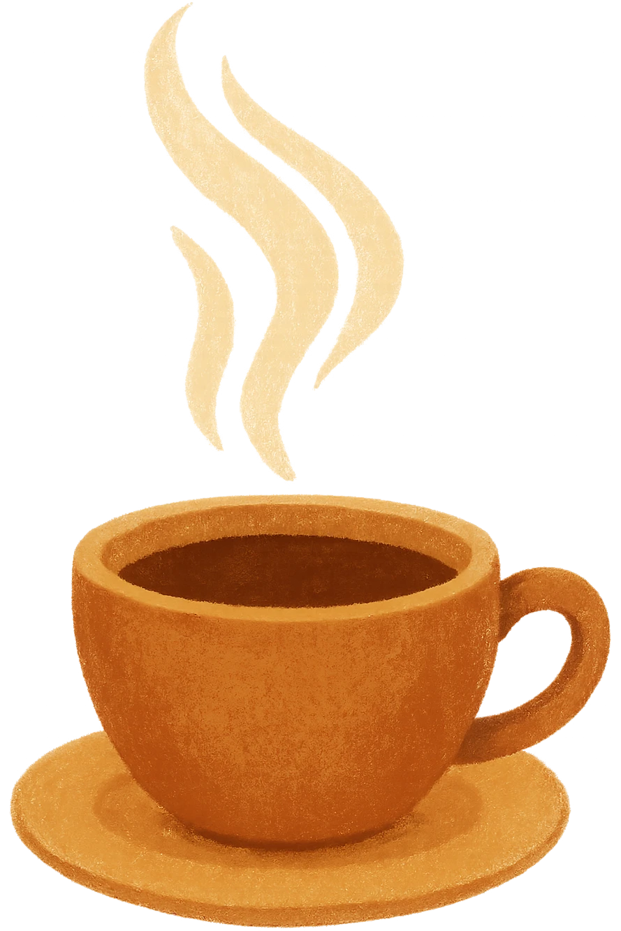 cozy coffee cup, no background emoji