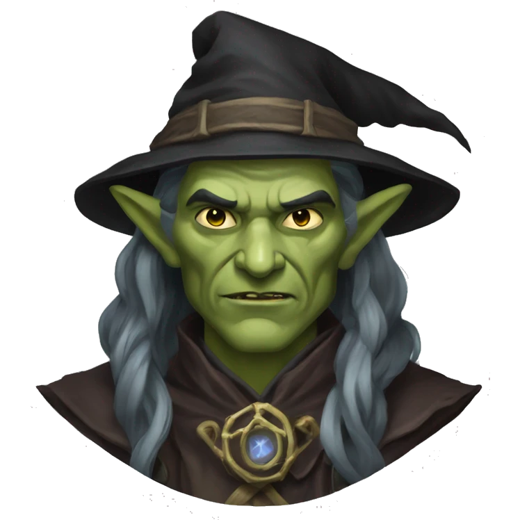 half-orc wizard necromancer emoji