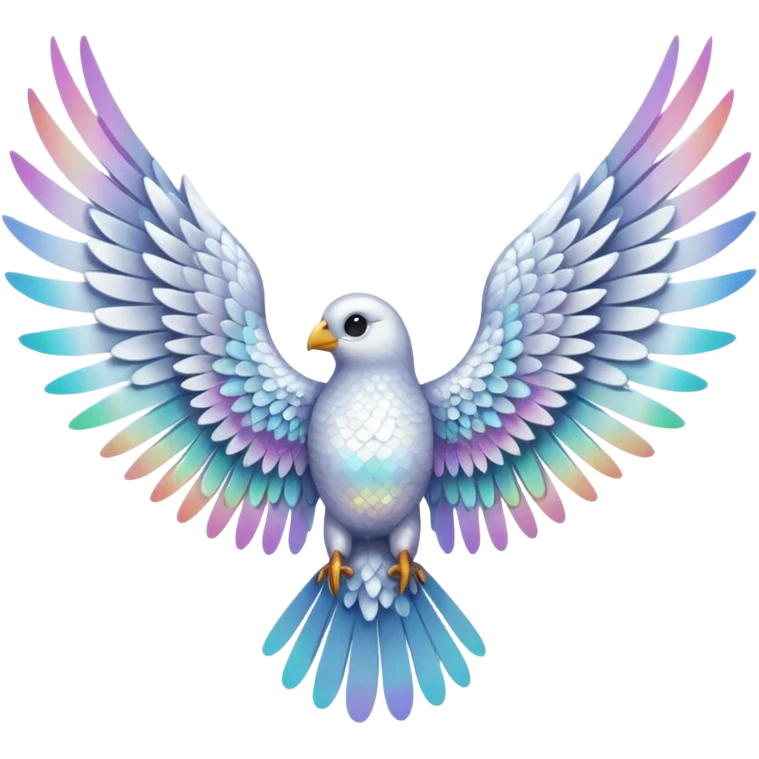 glitter wings white emoji