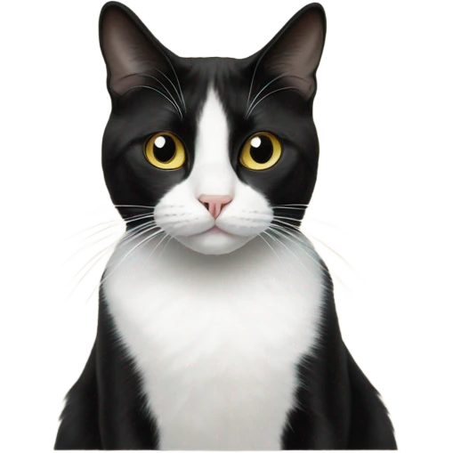 Tuxedo cat building a puzzle  emoji