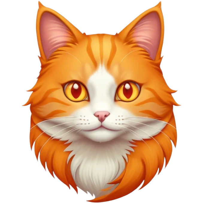 Orange cat with orange eyes emoji