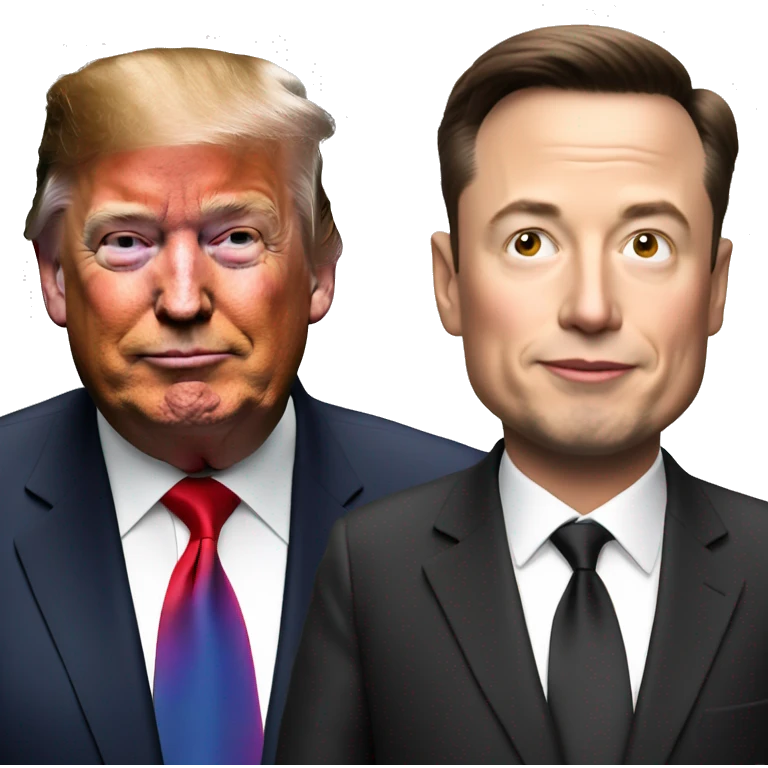 Trump and Musk winning emoji