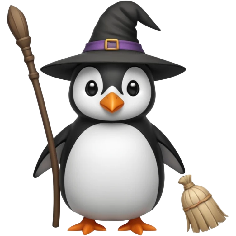 Cadı penguen emoji